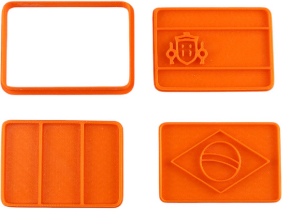 Ardran & Tookar uitsteekvormpjes voetbal Koekjes Uitstekers stempel voor deeg fondant klei Cookie Cutter WK & EK Vlaggen set