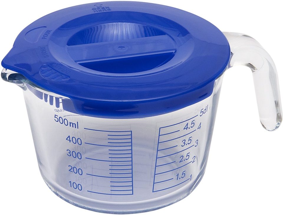 Brand New Cake Maatbeker Glas met Deksel 500 ml