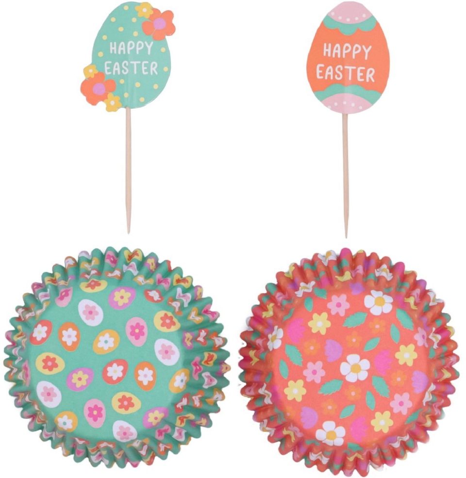 PME Easter Cupcake Cases & Toppers Set of 24 Easter Eggs