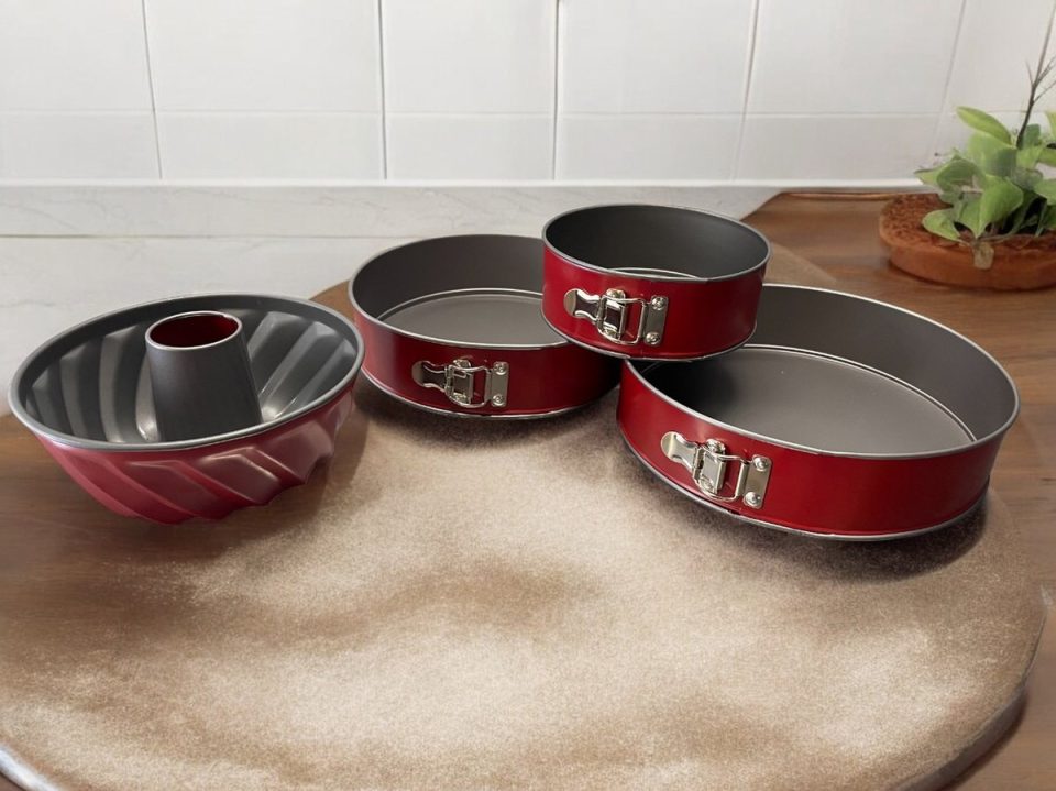 HL Agenturen springvorm HL Bakvormen Set 4 -Delig ø22 cm Rood