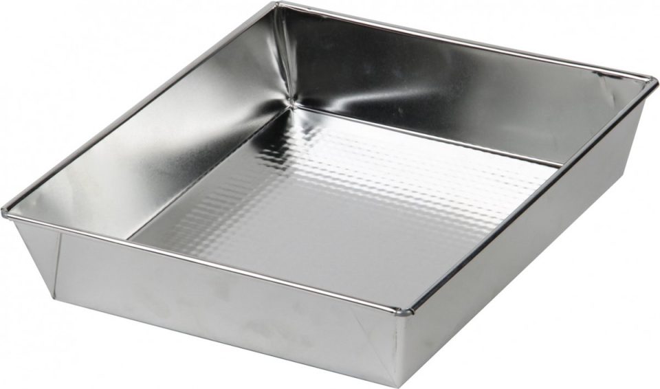Blacha bakvorm rechthoekige cake zilver 30 x 25 x 6 cm