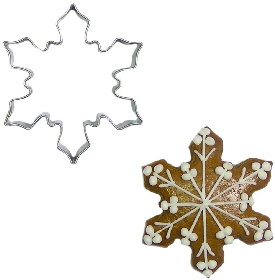 Brand New Cake uitsteekvorm Sneeuwvlok RVS 5 cm