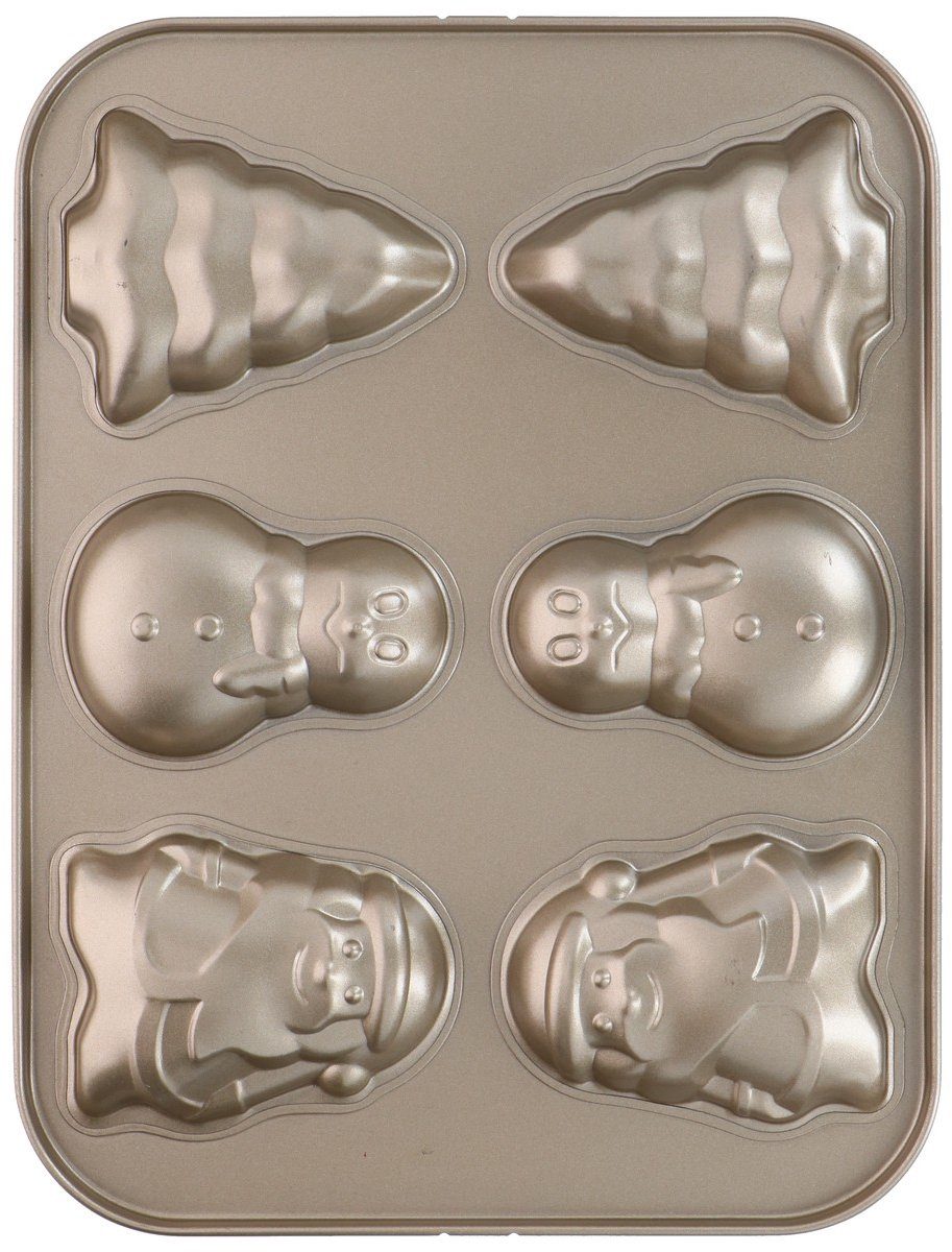 Alpina bakvorm Kerst Goud 35 x 26,5 x 2,5 cm
