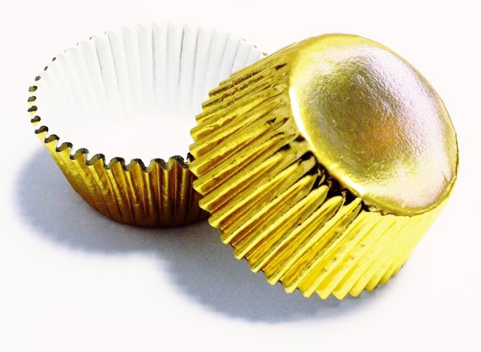 Imperatoris Cupcake vormpjes papier Set van 45 Goud 25 ml
