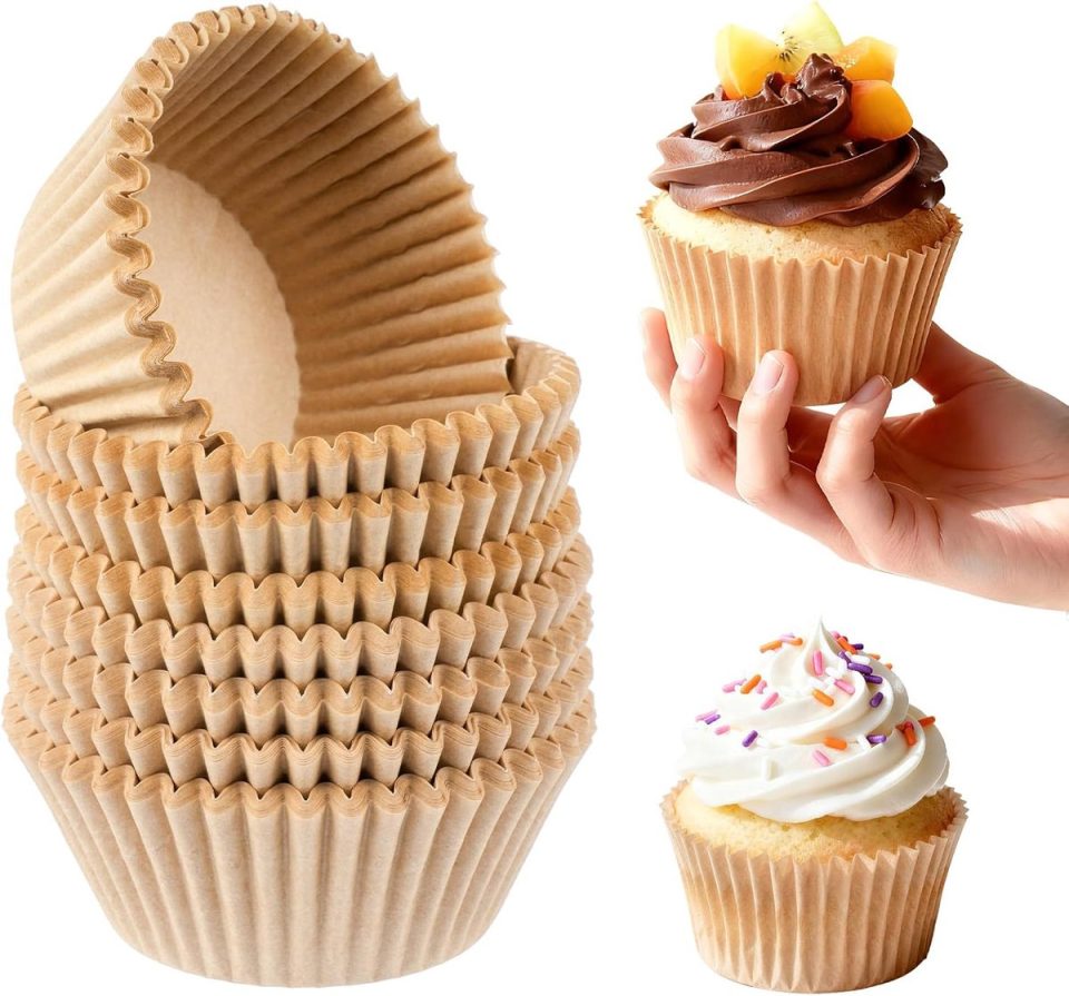 Imperatoris Cupcake vormpjes papier Set van 200 Bruin 5 cm