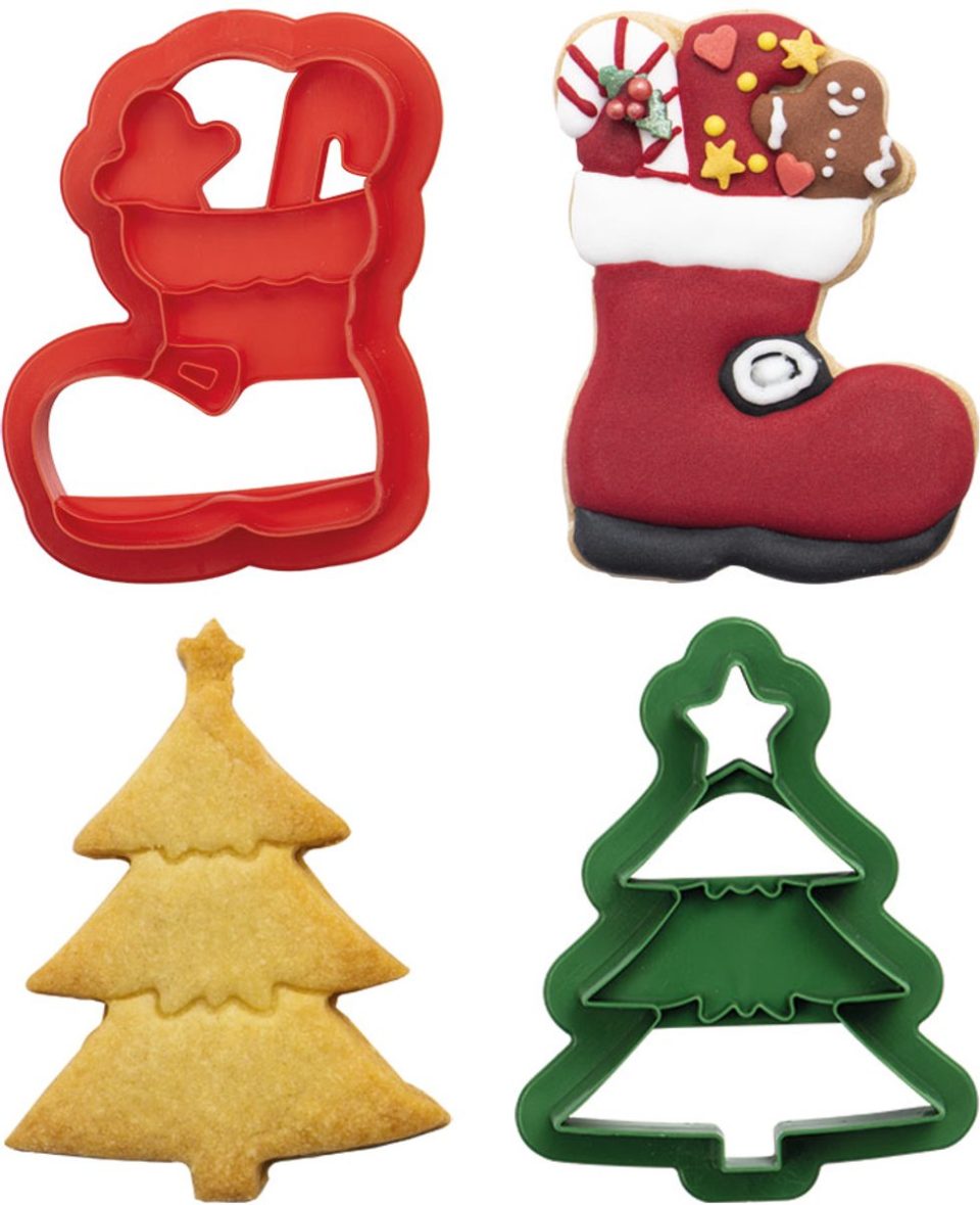Decora Koekjesvormpjes Set: Schoentje & Kerstboom (2 stuks)