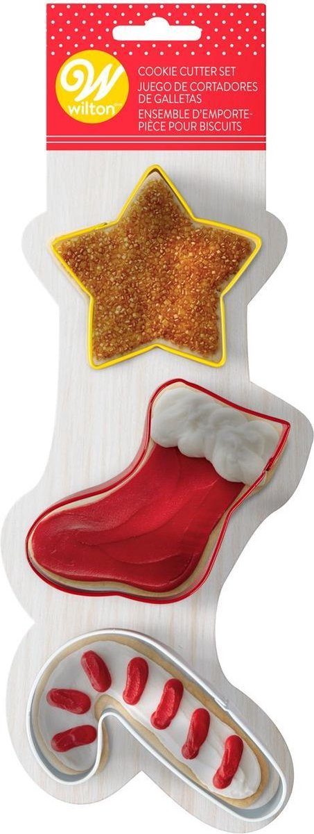 Wilton Koekjes Uitstekers Ster-Sok-Zuurstok Set/3