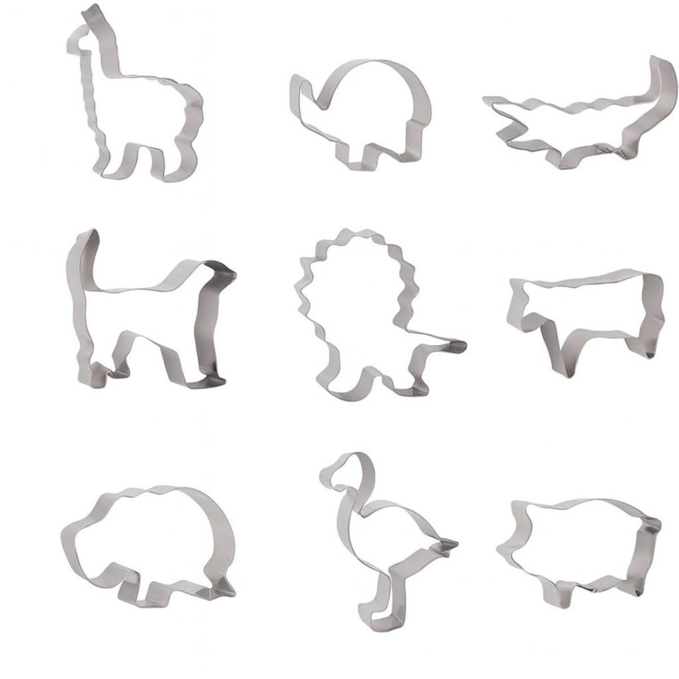 28 of Cake Set van 12 Dieren Uitsteekvormen RVS Koekjesvormpjes