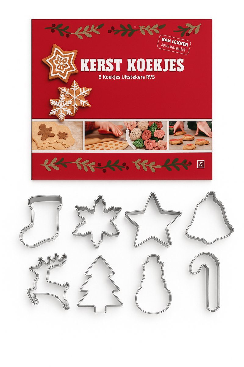 3BMT Koekjes Uitstekers RVS 8-delige