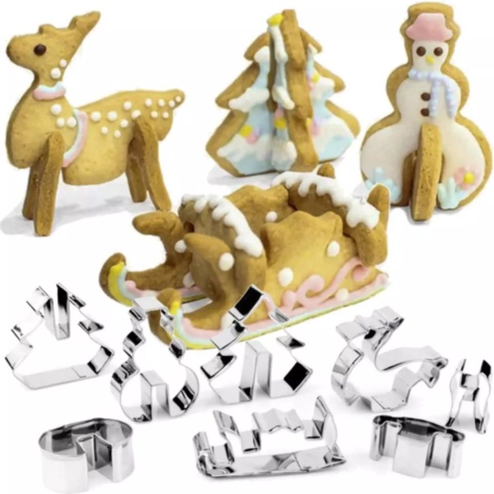 Ruhhy Kerst Snijset 3D Koekjesvormen