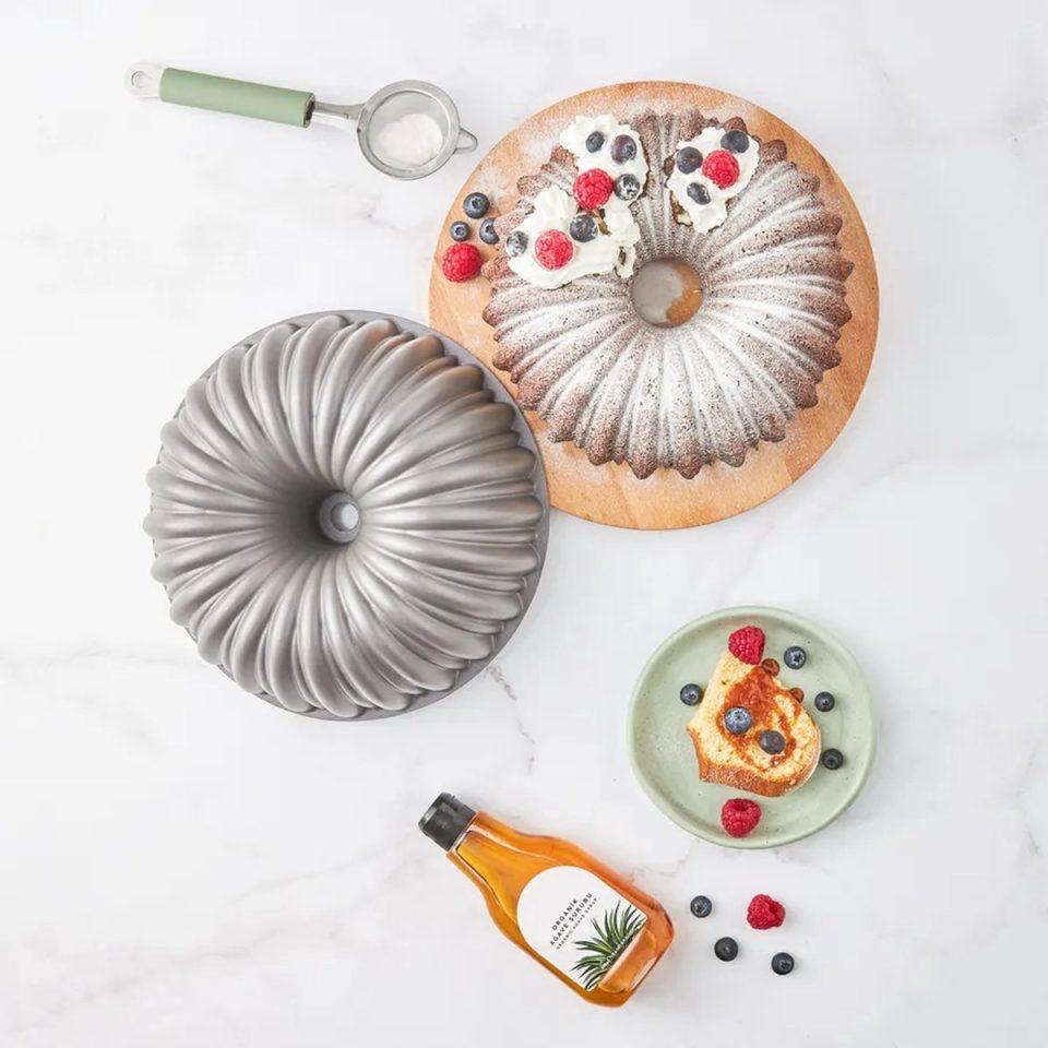 Karaca -cake vorm-Gesneden cakevorm- -Antrasit-Bakvorm 25,5 cm