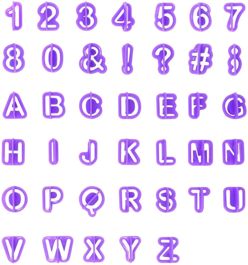 Jonyx 40X Uitsteek vormpjes Letters en cijfers