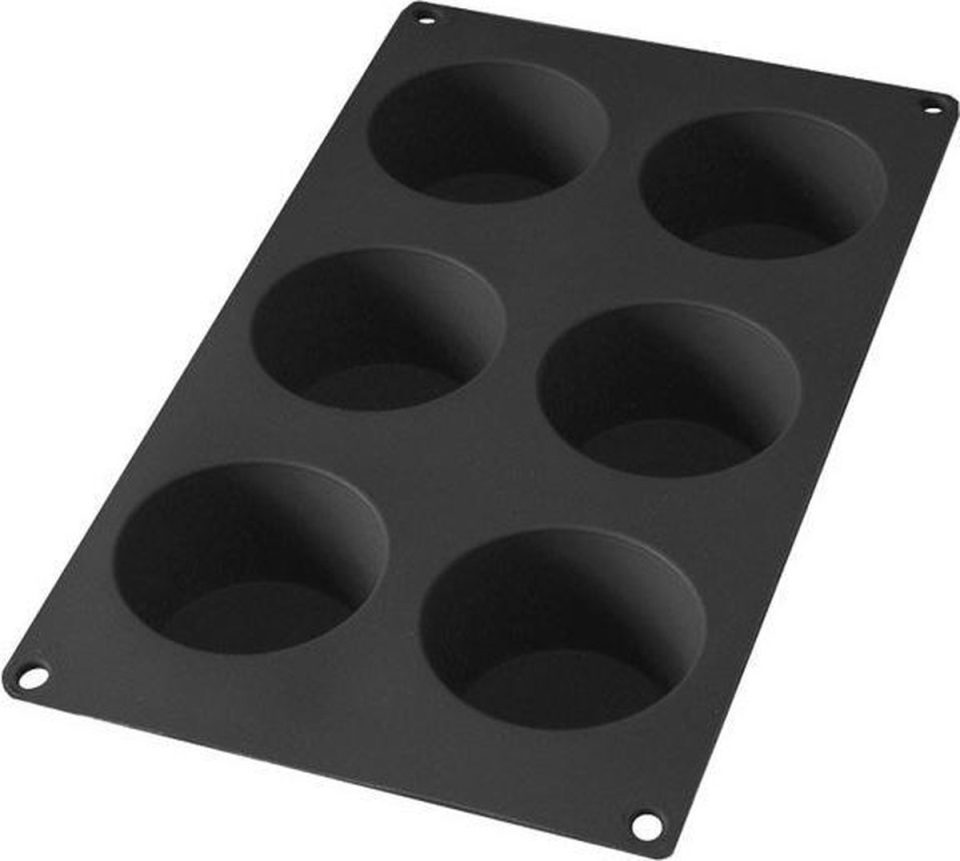 Lékué bakvorm 6 Muffins Siliconen Black