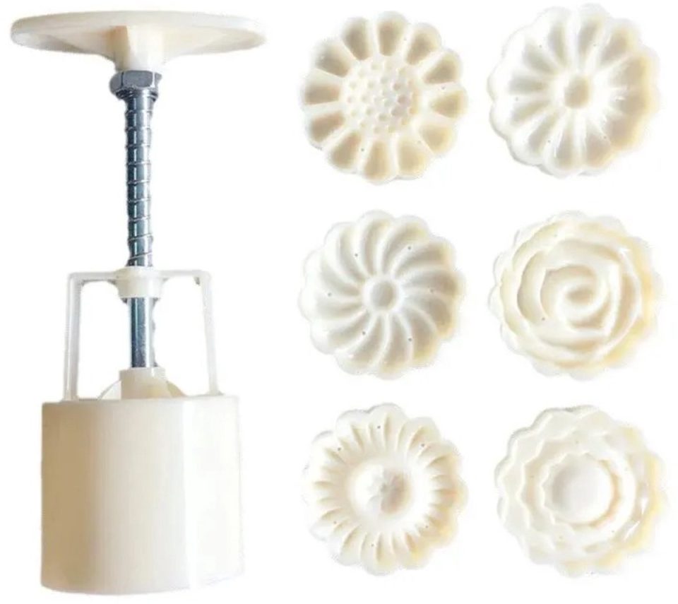 WiseGoods uitsteekvormpjes Premium Set Koekjesstempels Rond (6 stuks)