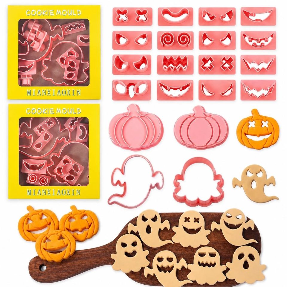Famanu Halloween bakvormen set van 20 uitsteekvormen spook