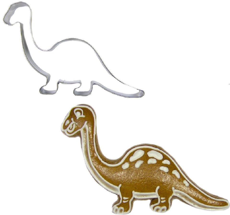 Brand New Cake uitsteekvorm Dino Brontosaurus RVS 10 cm