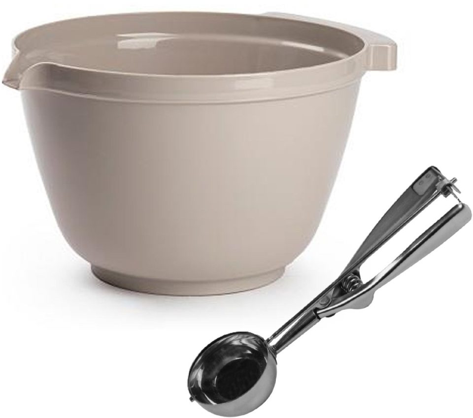 Plasticforte Oliebollen bakken set beige 4 l 23 cm