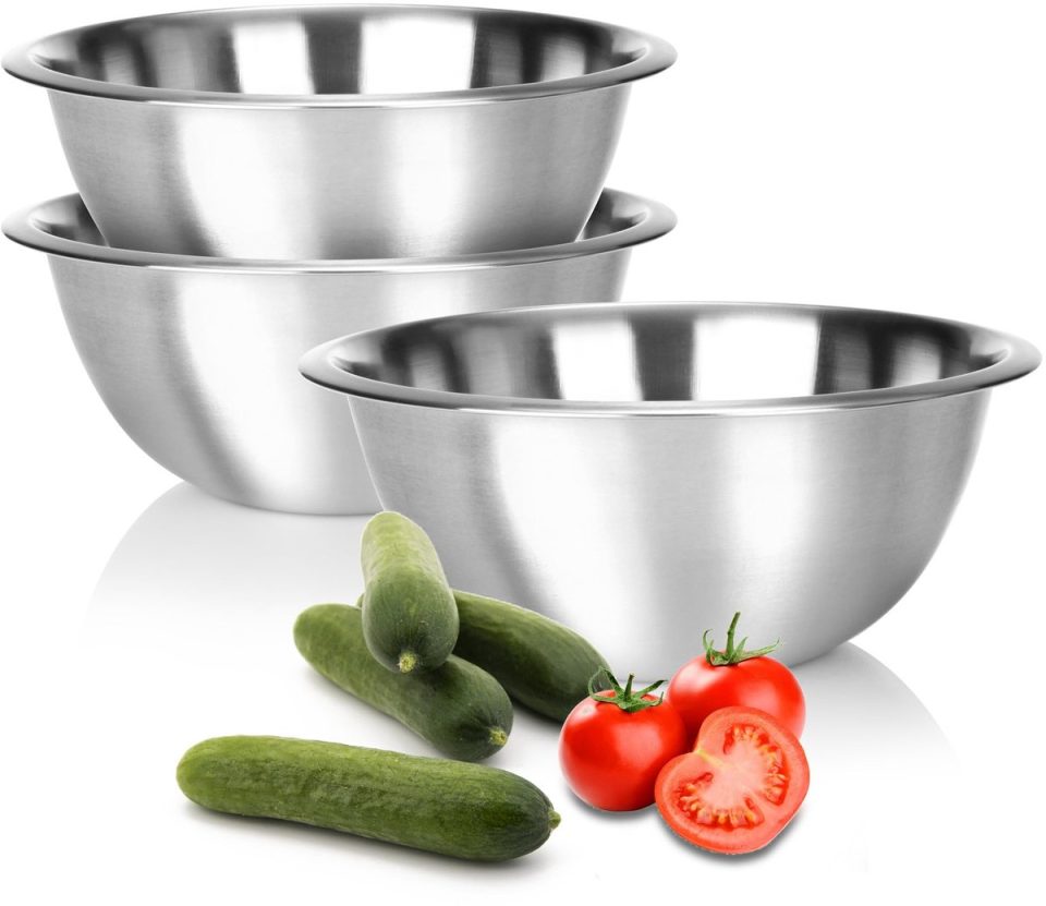 Famanu Set van 3 roestvrijstalen mengkommen voor de keuken