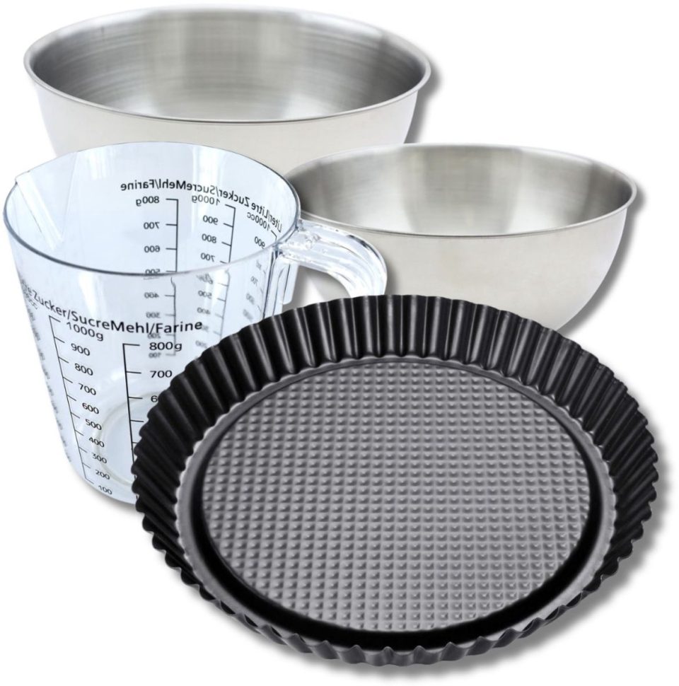 Zenker Bakset met omgekeerde taartvorm 2 mengkommen 30 cm