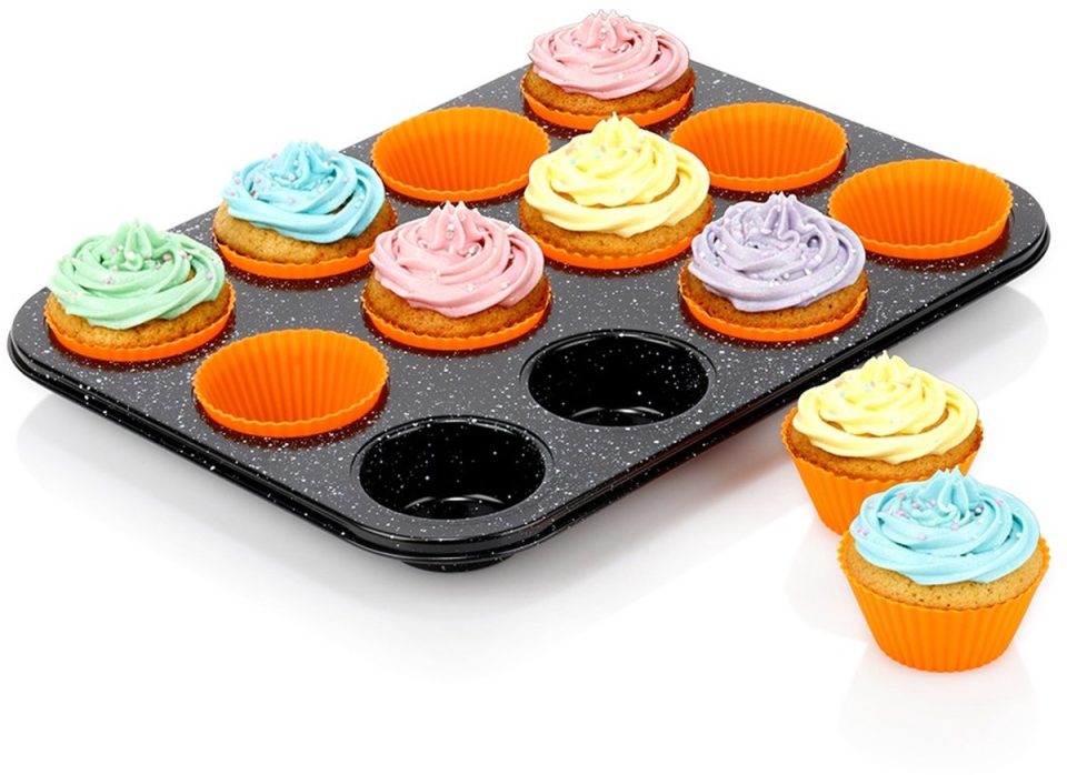vilde muffinvorm Graniet met Siliconen Vormpjes 13 delig