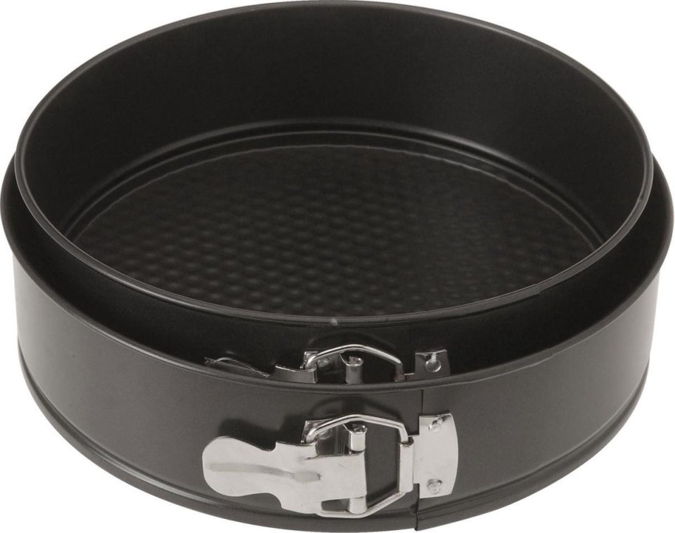La Cucina Set van 2X taart bakvormen met laag zwart 26 cm