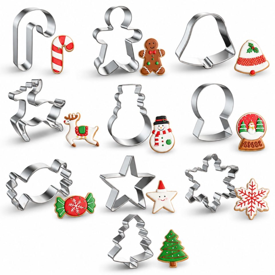 Winkrs uitsteekvormpjes Kerst Set van 10