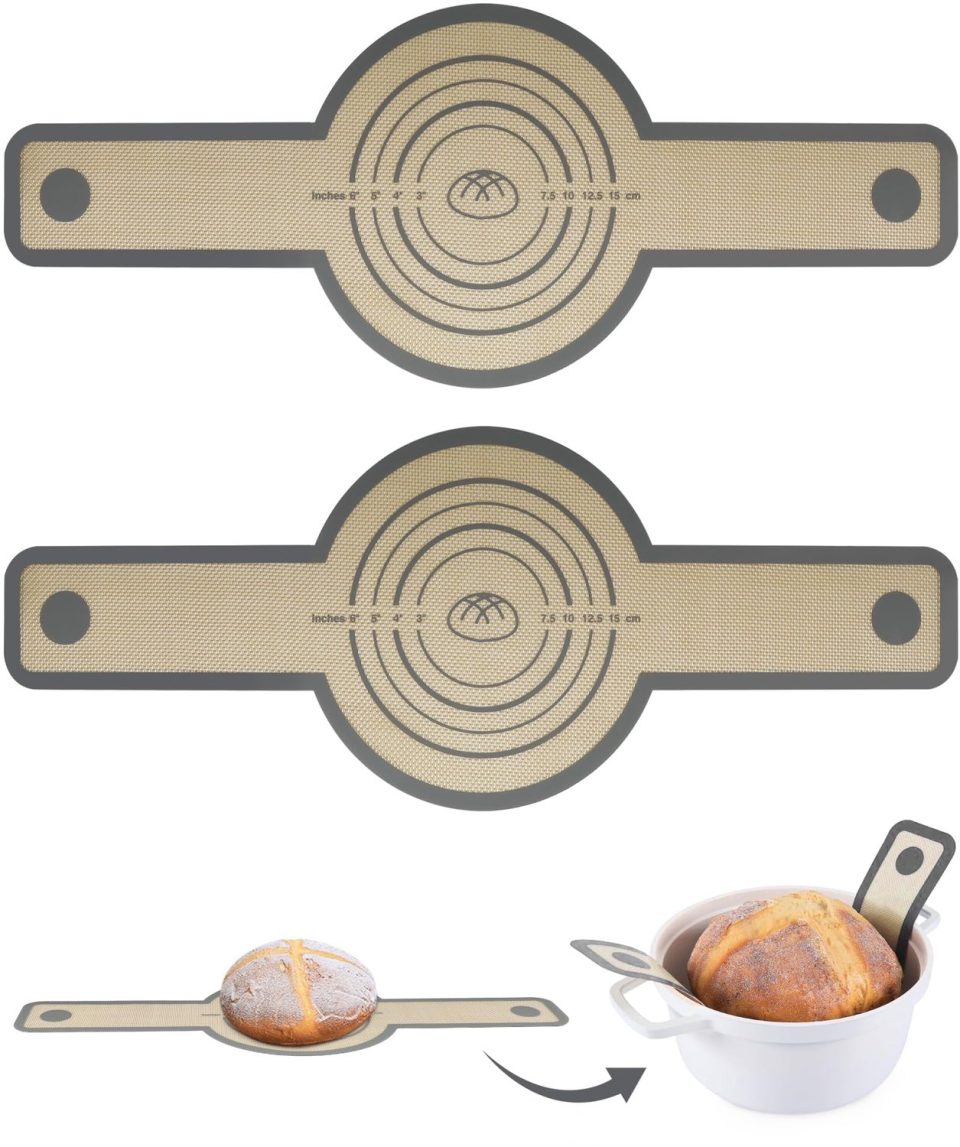 Famanu Set van 2 herbruikbare siliconen bakmatten 21 cm