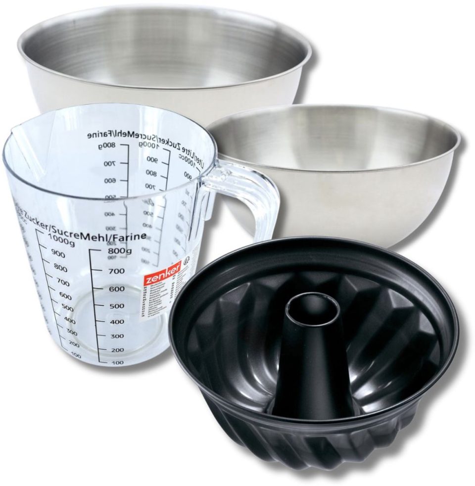 Zenker Bakkerset met kouglofvorm 2 mengkommen 22 cm