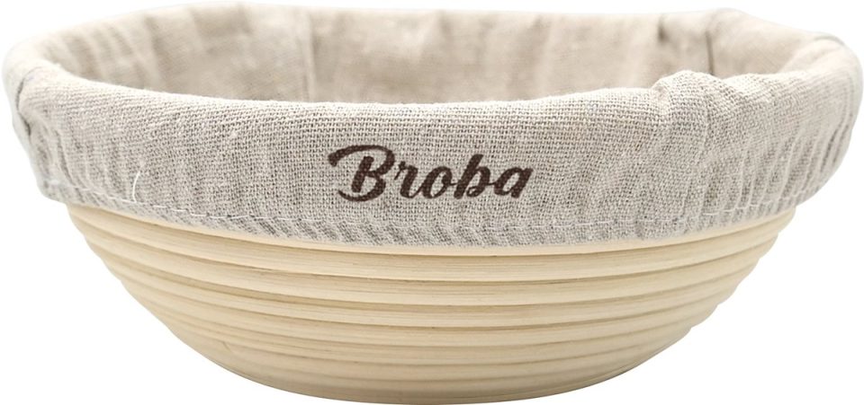 Broba rijsmand Rond Rijsmandje voor Broodbakken inclusief Deegkleed 23 cm