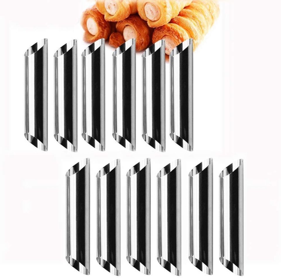 Ibenzoa Cannoli en Gebak Bakvorm Set van 12 Roestvrij