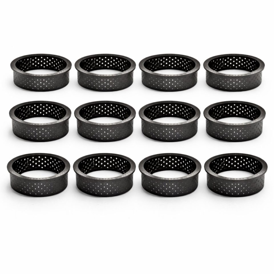 Somstyle taartring 12X Tartelettevormen Ø Zwart 8 cm