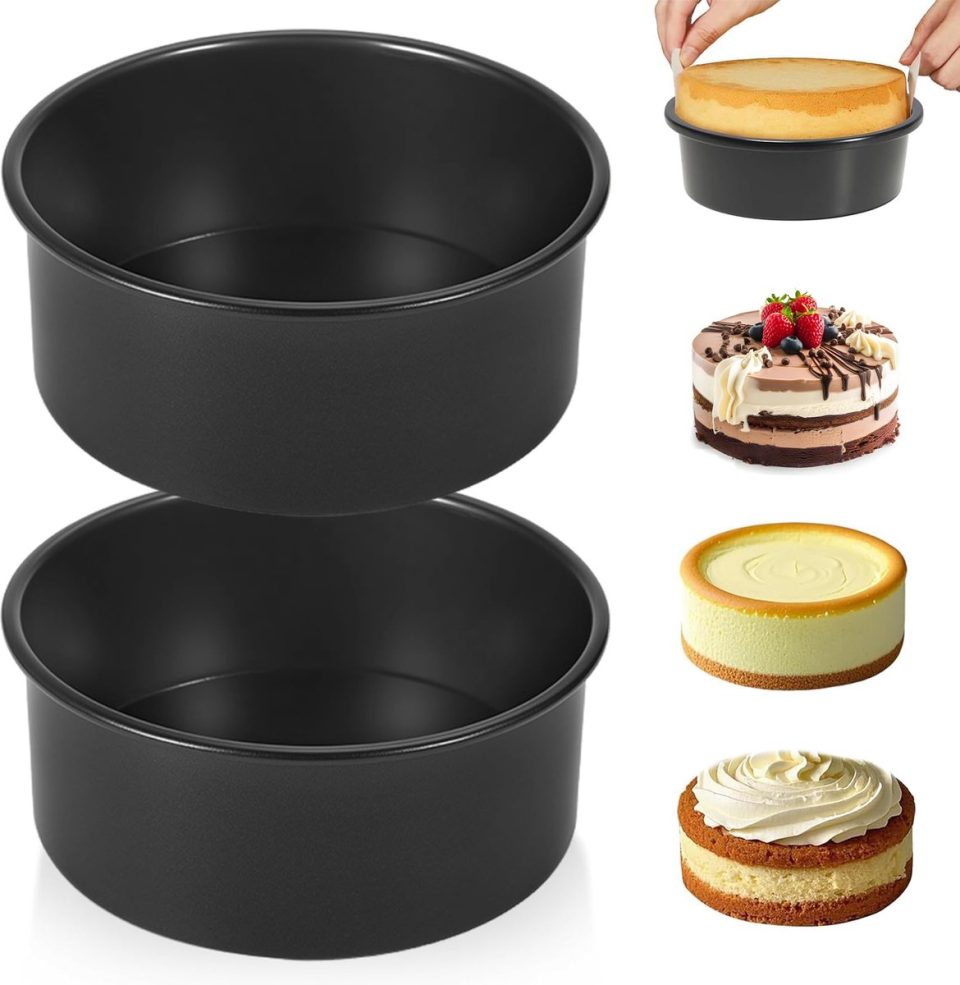 Unyqoos Set van 2 ronde bakvormen 16 cm