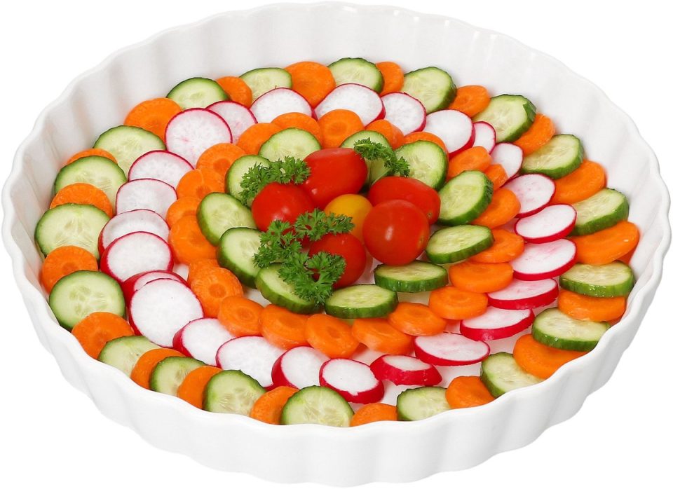 MamboCat quichevorm Veggi Ø28cm rond wit van porselein 24302053
