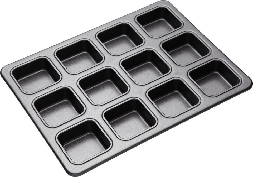 Masterclass brownieblik met 12 vakjes 34 x 26 cm