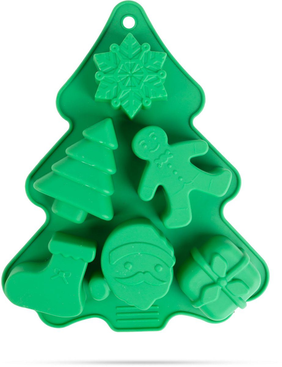 Bewello bakvorm Siliconen Cakejes Kerstmis / Kerstboom 22 x 18,5 x 2,5 cm (1 stuks)