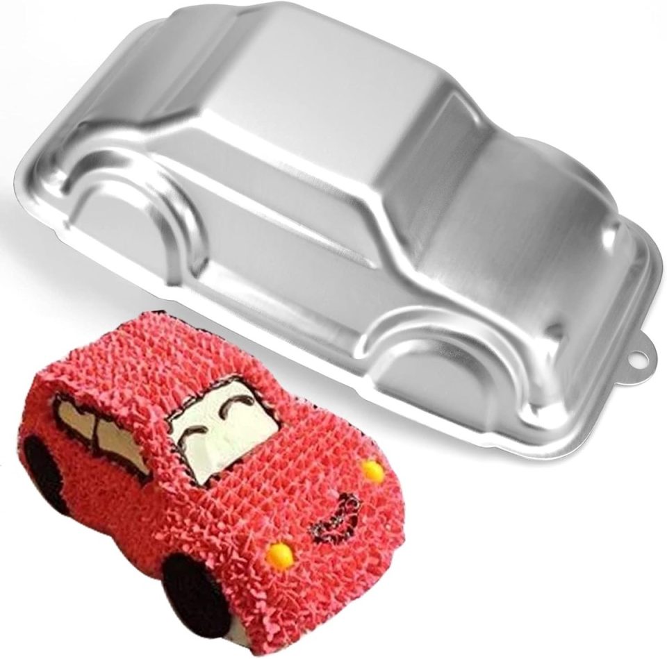 Daity bakvorm Auto-taartvorm 3D-auto-vormige aluminium mal