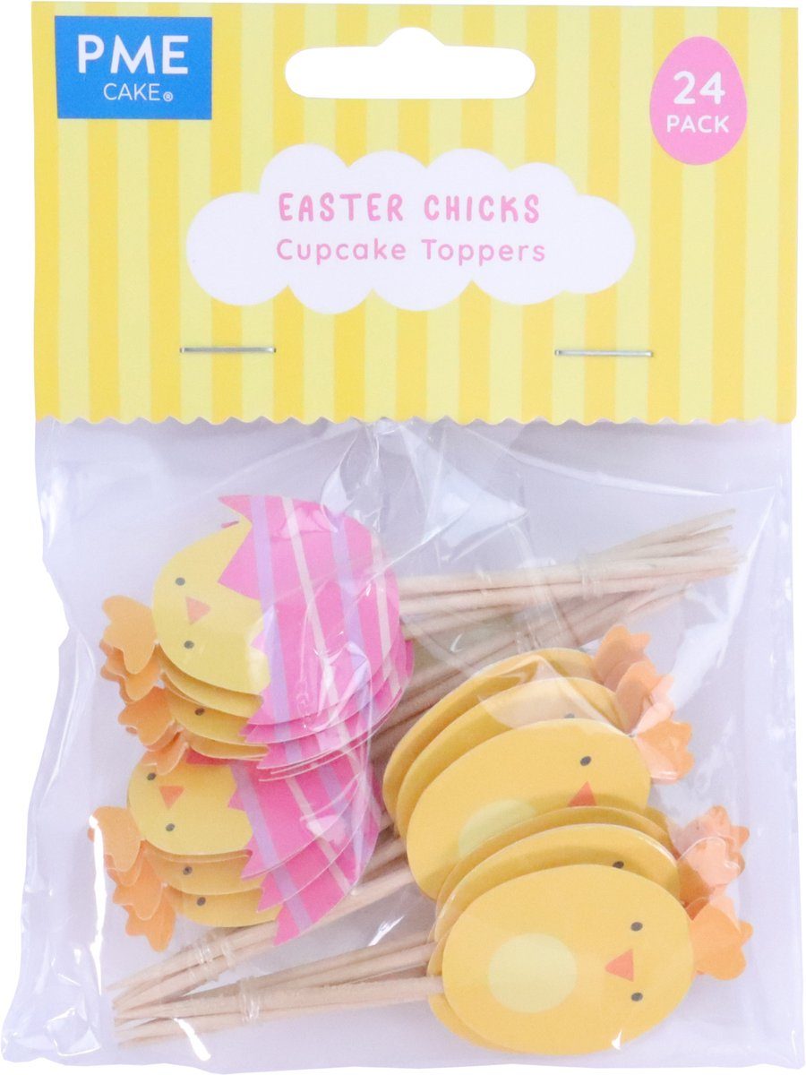 PME Cakes PME Easter Cupcake Toppers Chicks, Set of 24