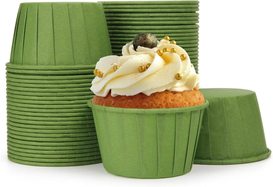 Imperatoris oven Cupcake vormpjes papier Muffin vormpjes papier Set van 50 Greon Geschikt voor, Feesten en Desserts van 4 cm