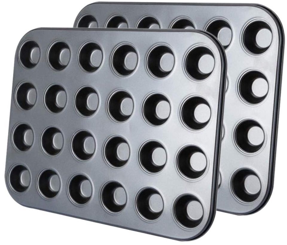 Ibenzoa Mini-muffinvormen Set van 2 voor 24 Muffins