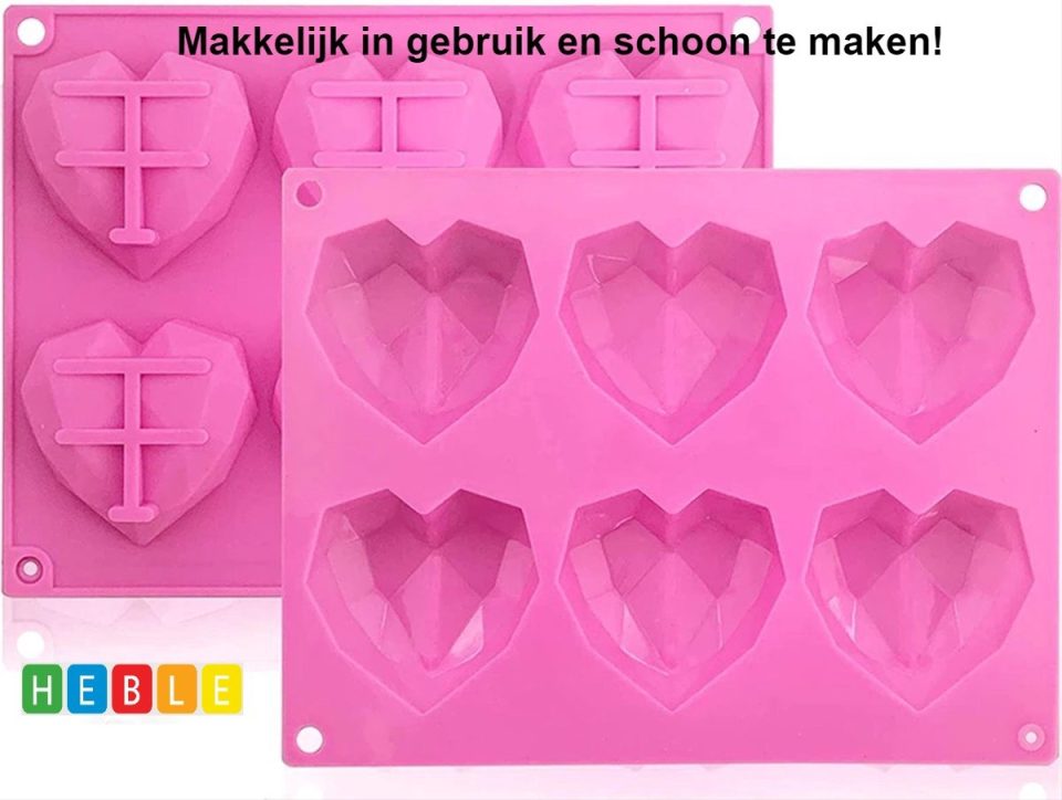 Heble® bakvorm *** Love 3D Hartvorm Siliconen mal harten