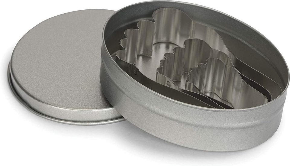 Patisse set uitsteekvormen in blik rvs zilver 4-delig 9,4 x 2,6 cm