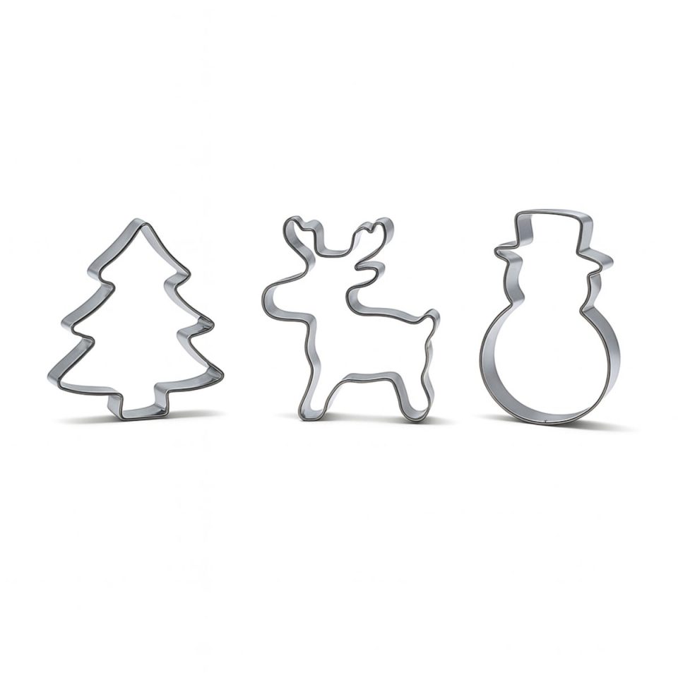 3BMT uitsteekvormpjes Koekjes Uitstekers RVS Kerst Winter 3 delige set ®