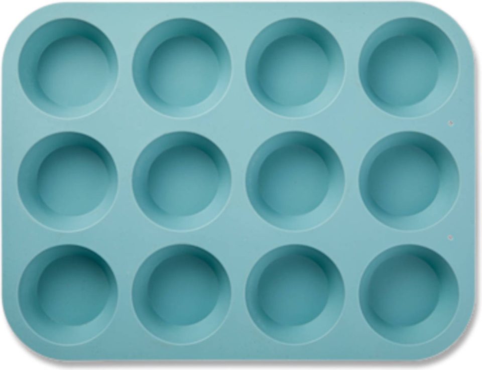 Blokker bakvorm Muffin Siliconen Blauw (12 stuks)