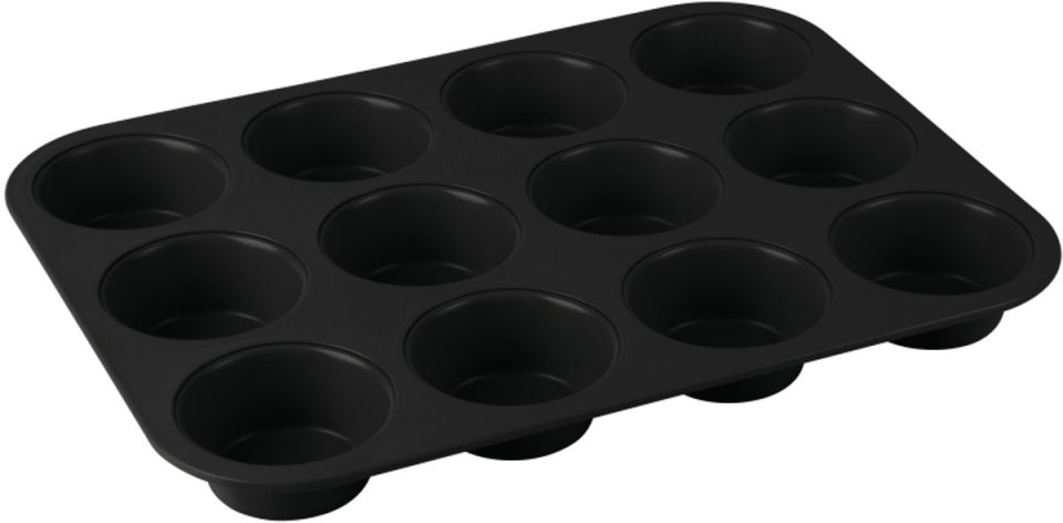 BerlingerHaus muffinvorm voor uit de Matte Black Collection (12 stuks)