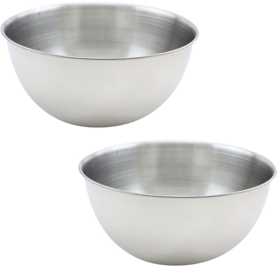 Fackelmann Set van 2 RVS mengkommen van diameter 20,5 cm