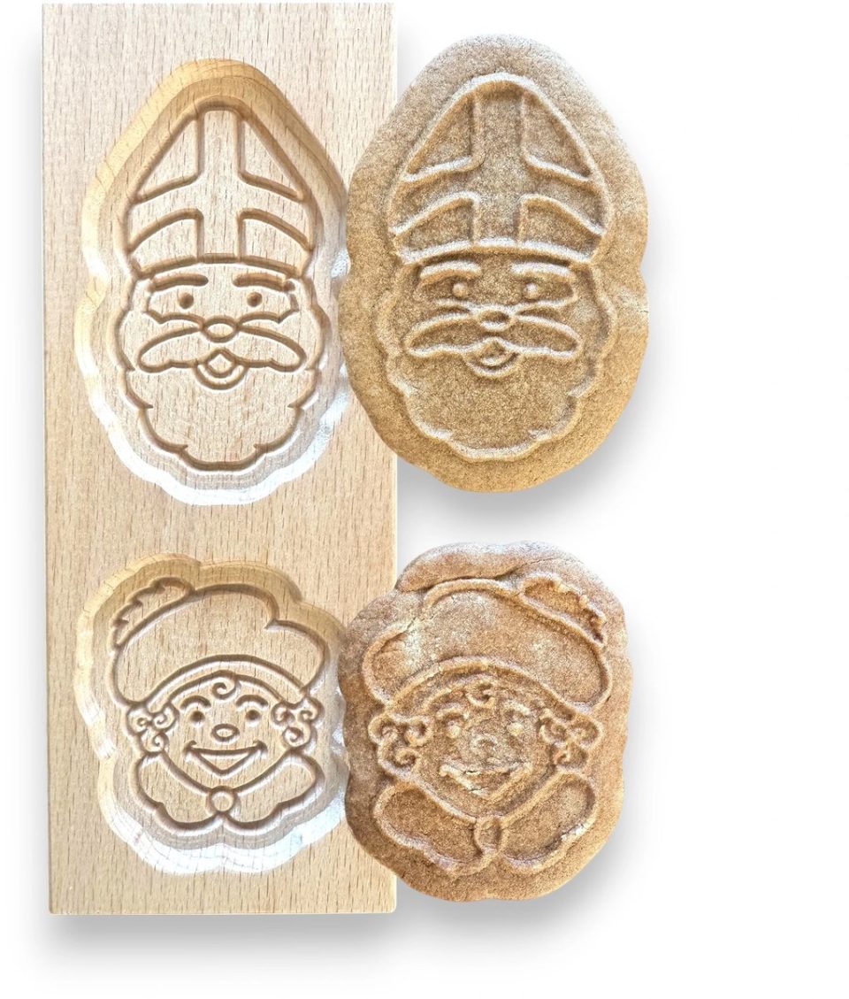 Koekstempel.nl Speculaasplank 'Sint en Piet'