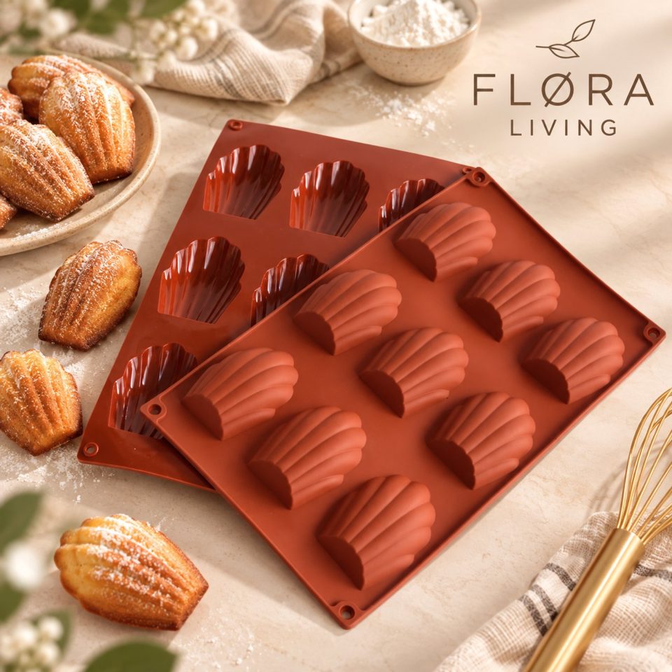 FLØRA Living bakvorm Madeleine Siliconen 9 Madeleines