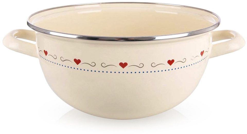 Orion Emaille Mengkom met Handvaten Ø Crème 5 l 26 cm