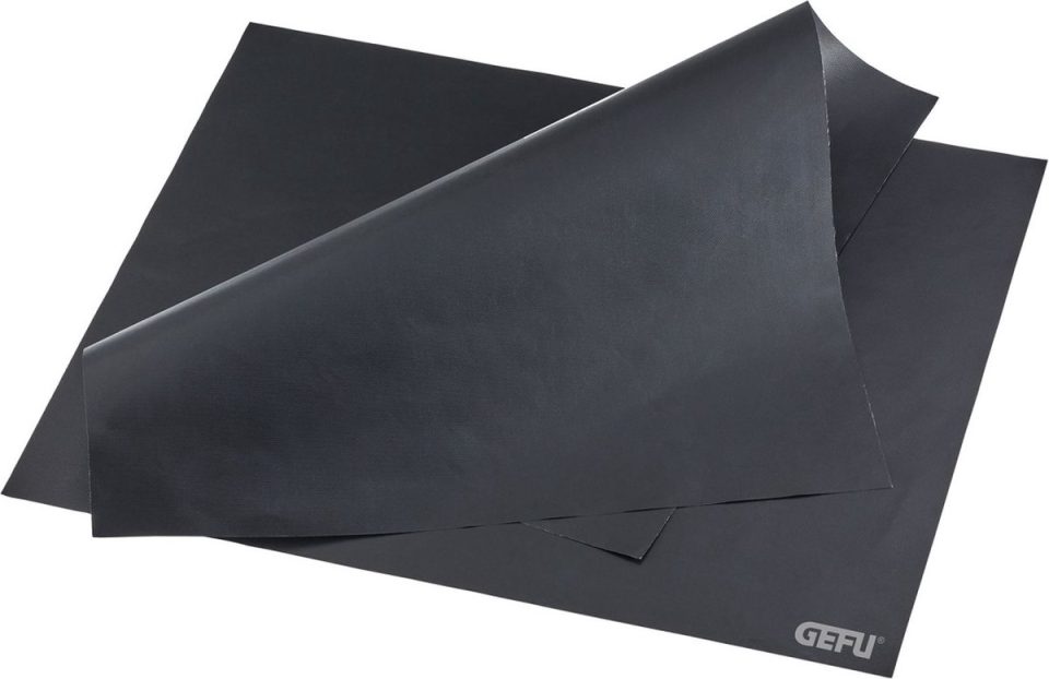 Gefu Bakmattenset,, Teflon & Glasvezelgaas Zwart 44 cm 39 cm (2 stuks)
