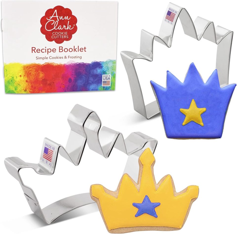 Ann Clark Cookie Cutters Ann Clark Kroon Koekjesvorm Set 2 Delig Tin Plated Staal
